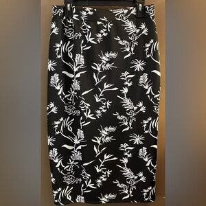 Marc New York Black and White Floral Skirt